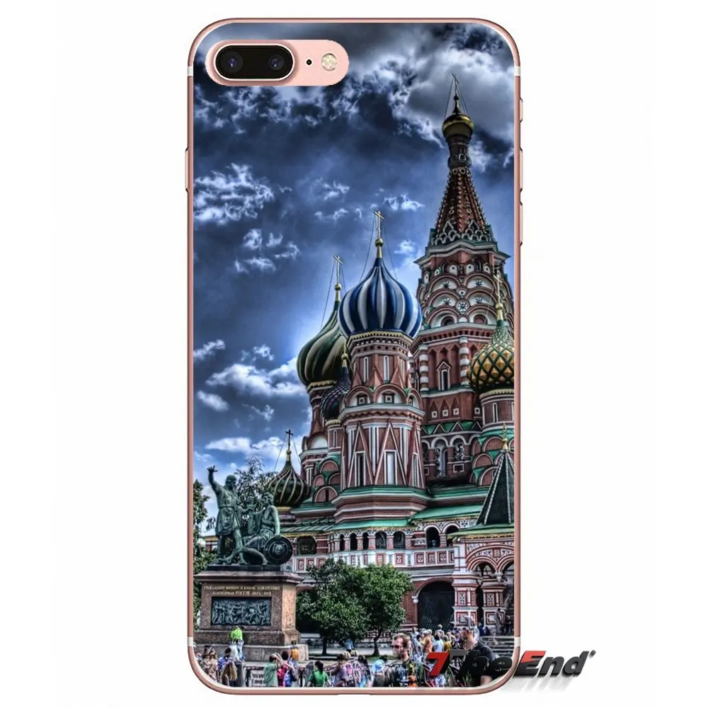 Кремль Москва Россия для Apple IPhone X 4 4S 5 5S SE 5C 6 6s 7 8 плюс Plus 6S iphone 8plus мягкие прозрачные