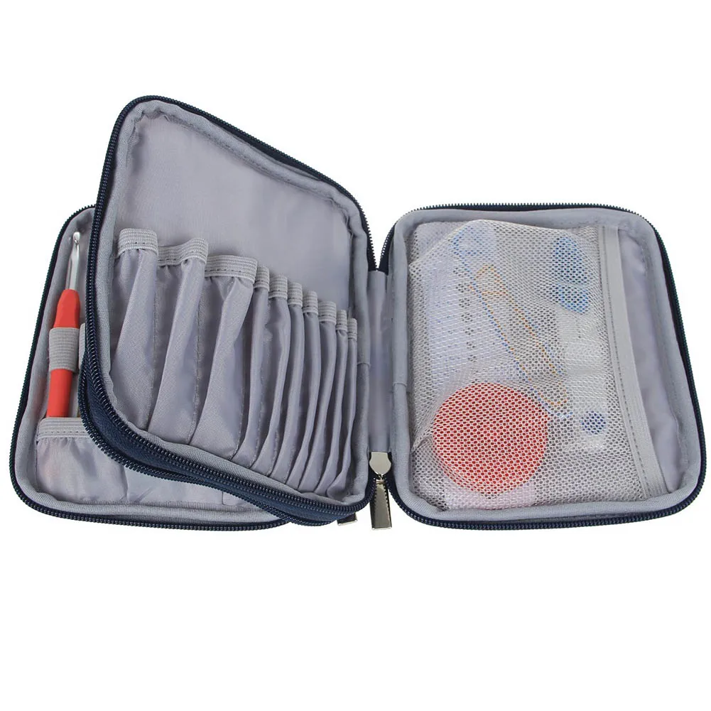 Горячие 45 шт./компл. крючком Крючки стежки набор вязальных игл с молнией