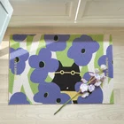 Скандинавский коврик с цветами для дома и дверей, пылезащитный Противоскользящий коврик из ПВХ для кухни, ванной, спальни, прихожей, входной двери, ковер для гостиной на заказ