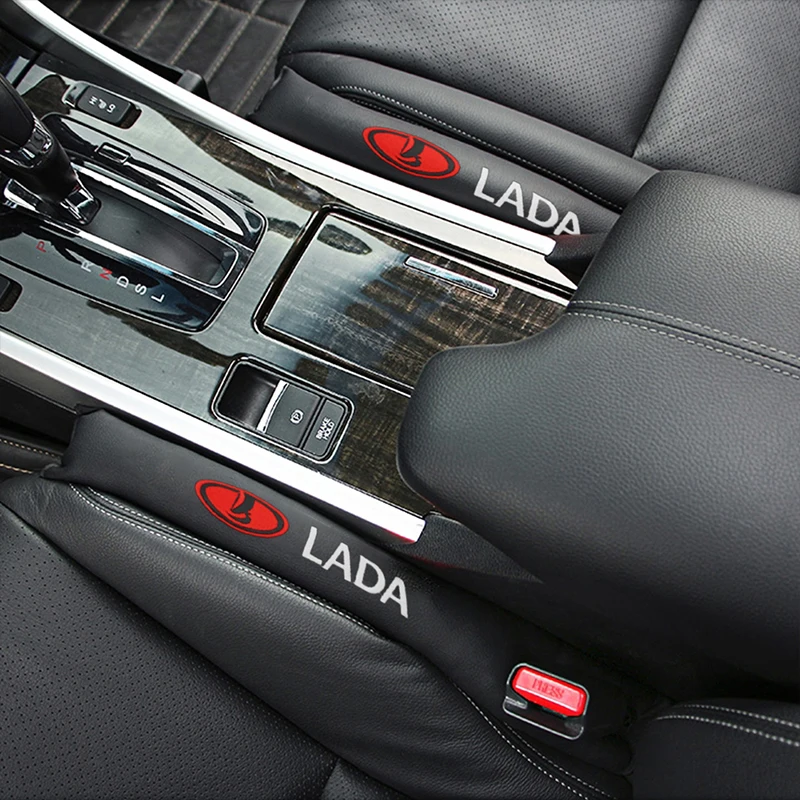 2 шт., для Lada vesta granta, из искусственной кожи, для автомобильных сидений, зазор, наполнитель, мягкая подкладка, прокладка,, автомобильные аксессуары с логотипом LADA