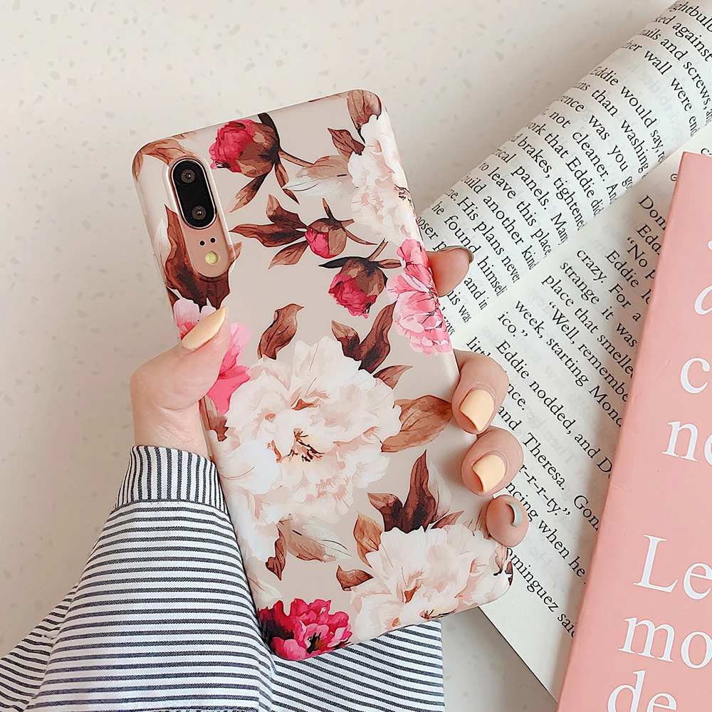 f LOVECOM винтажный цветок банановый лист чехол для телефона для huawei mate 30 Lite P20 P30 mate 20 Pro Lite мягкая IMD задняя крышка на весь корпус - Цвет: f