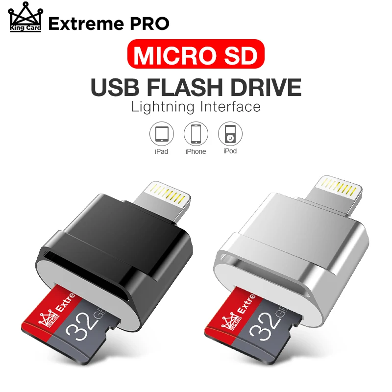 Устройство для чтения TF карт подключи и работай адаптер Lightning/Micro SD не требует