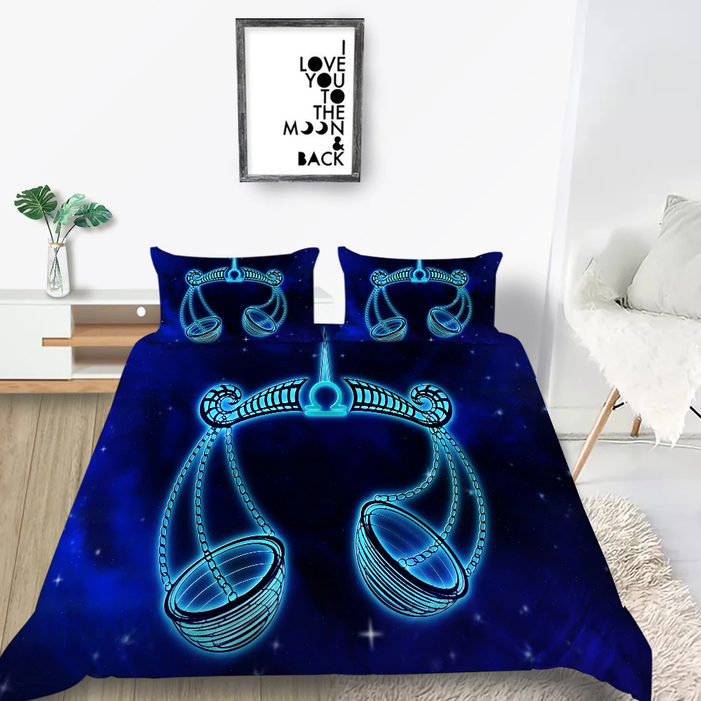 Комплект постельного белья с созвездиями Лев креативный крутой Модный 3D