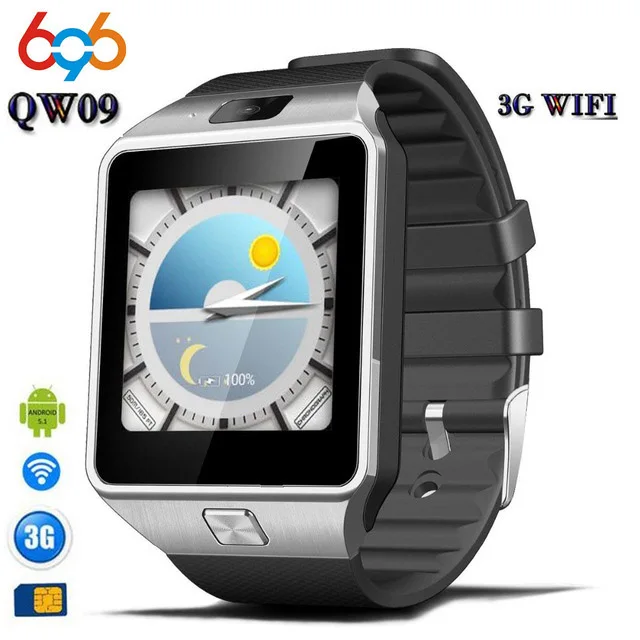 696 3g wifi QW09 Android Смарт часы Bluetooth 4 0 в реальном времени шагомер sim карта вызов анти