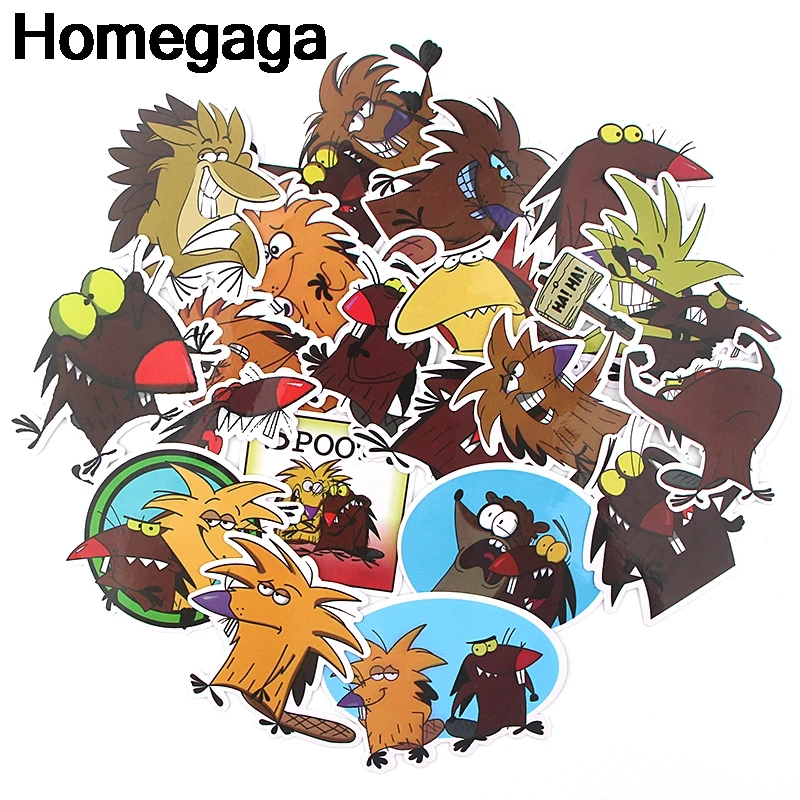 Homegaga 20 шт. наклейки Angry Beaver пакет для ноутбука скейтборд домашний декоративный виниловый наклейка DIY Скрапбукинг альбом D2296