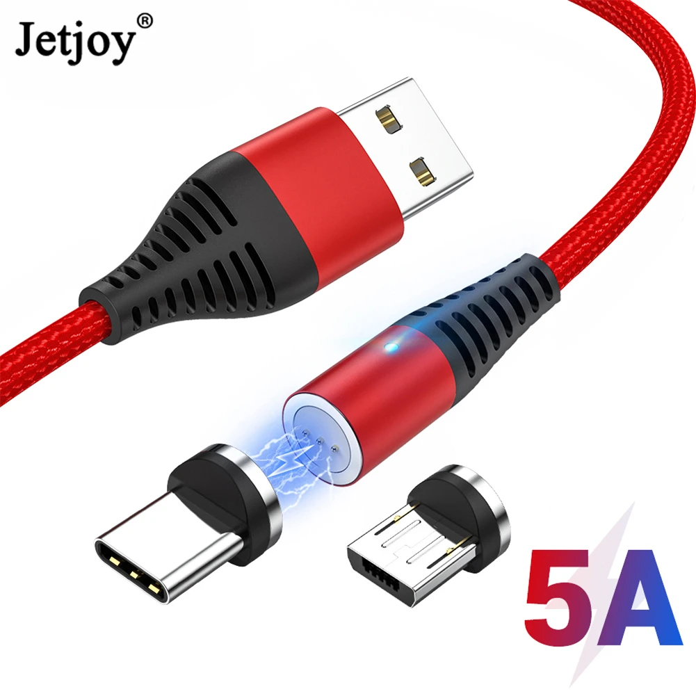 Магнитный кабель для быстрой зарядки с разъемом Micro USB Type C 360 ° 5A Huawei Mate 30 P30 Pro