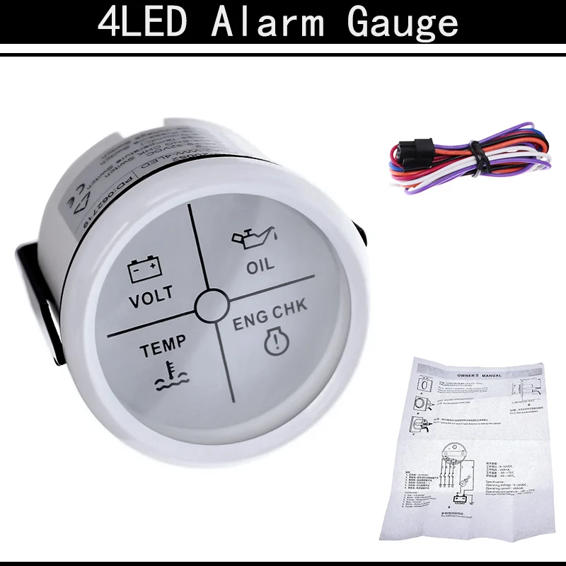 Автомобиль 4LED Сигнализация Датчик Лодка Грузовик Авто Вольт Температура Воды
