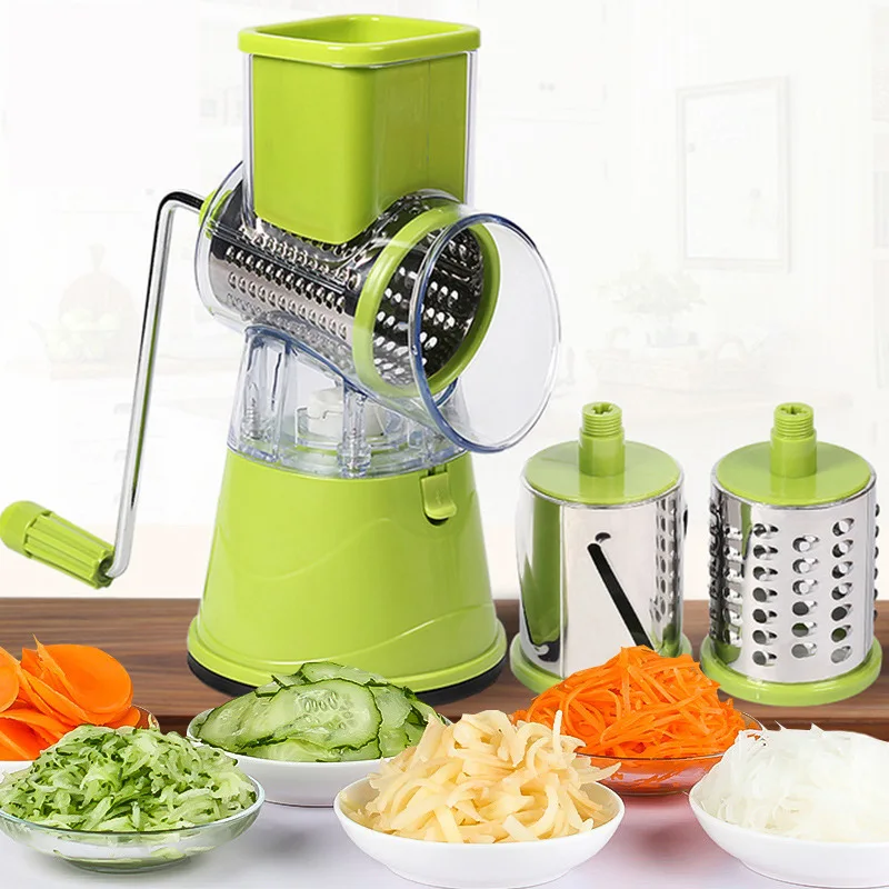 

Manual rotary kitchen knife slicer multifunctional round mandolin slicer potato cheese kitchen tool accessories