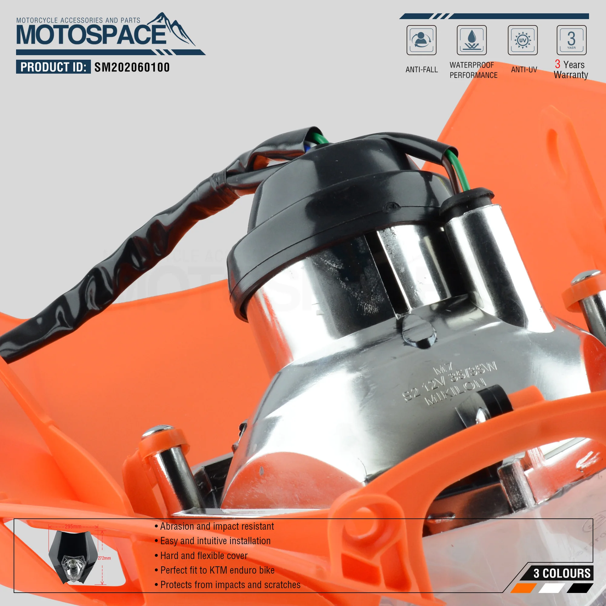 

Spacemotors Headlight For KTM SX EXC XCW XCF SXF SMR Motorcycle Dirt Bike Motocross Supermoto Enduro Headlamp Headlight Fairing