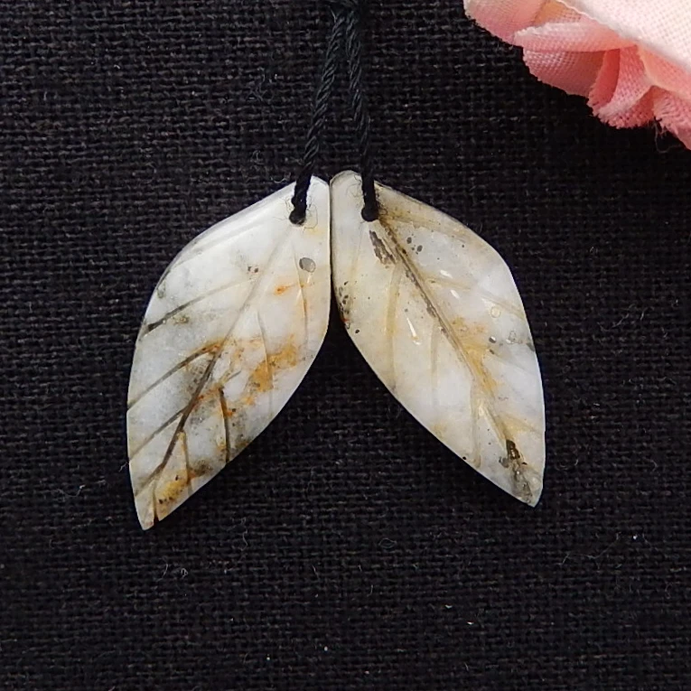 Полудрагоценные камни ювелирные аксессуары натуральный пирит резной лист