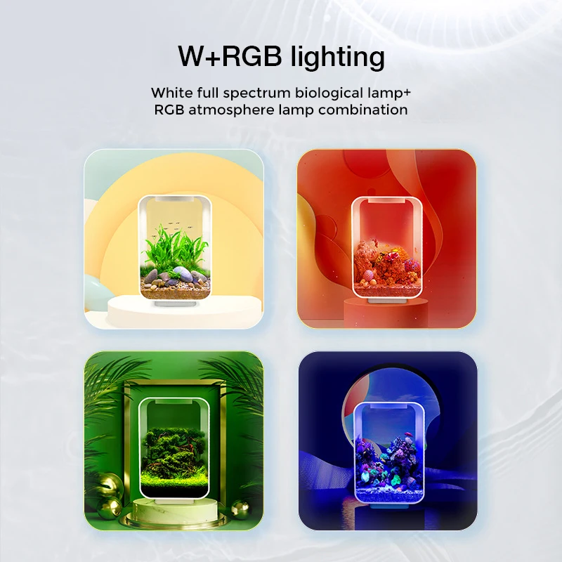 Настольный умный аквариум Betta миниатюрный акриловый маленький экологичный