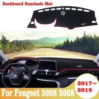 for peugeot 3008 5008 gt 3008 hybrid 2016 2017 2018 2019 2020 2021 2022 car dashboard sun shade cover non slip mat accessories