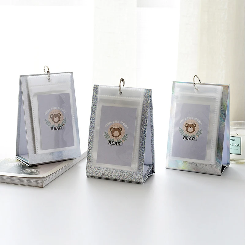 

Desktop Standing Photo Album Scrapbooking Photocard Holder Album For Cards Stamps Photo Frame Instax Mini Movie Ticket Storage