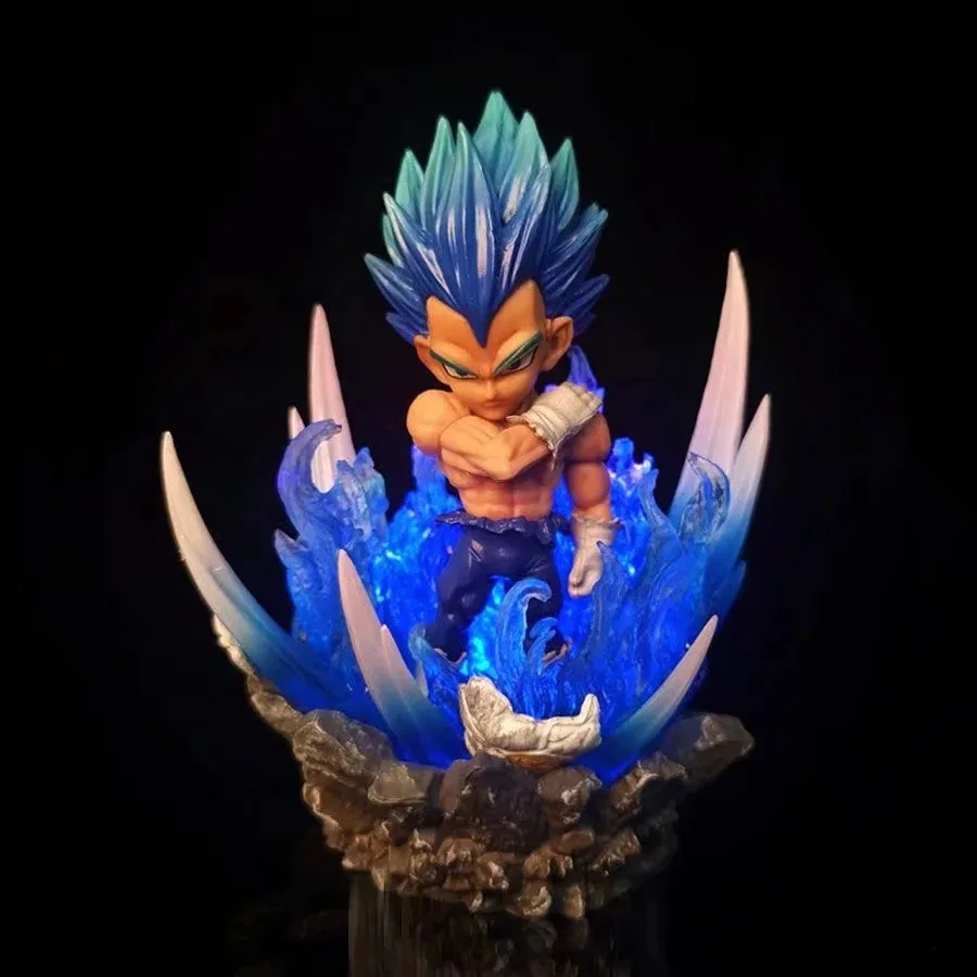 Dragon Ball фигурка супер сайяна светодиодный светящийся Вегета ПВХ Фигурки игрушки в