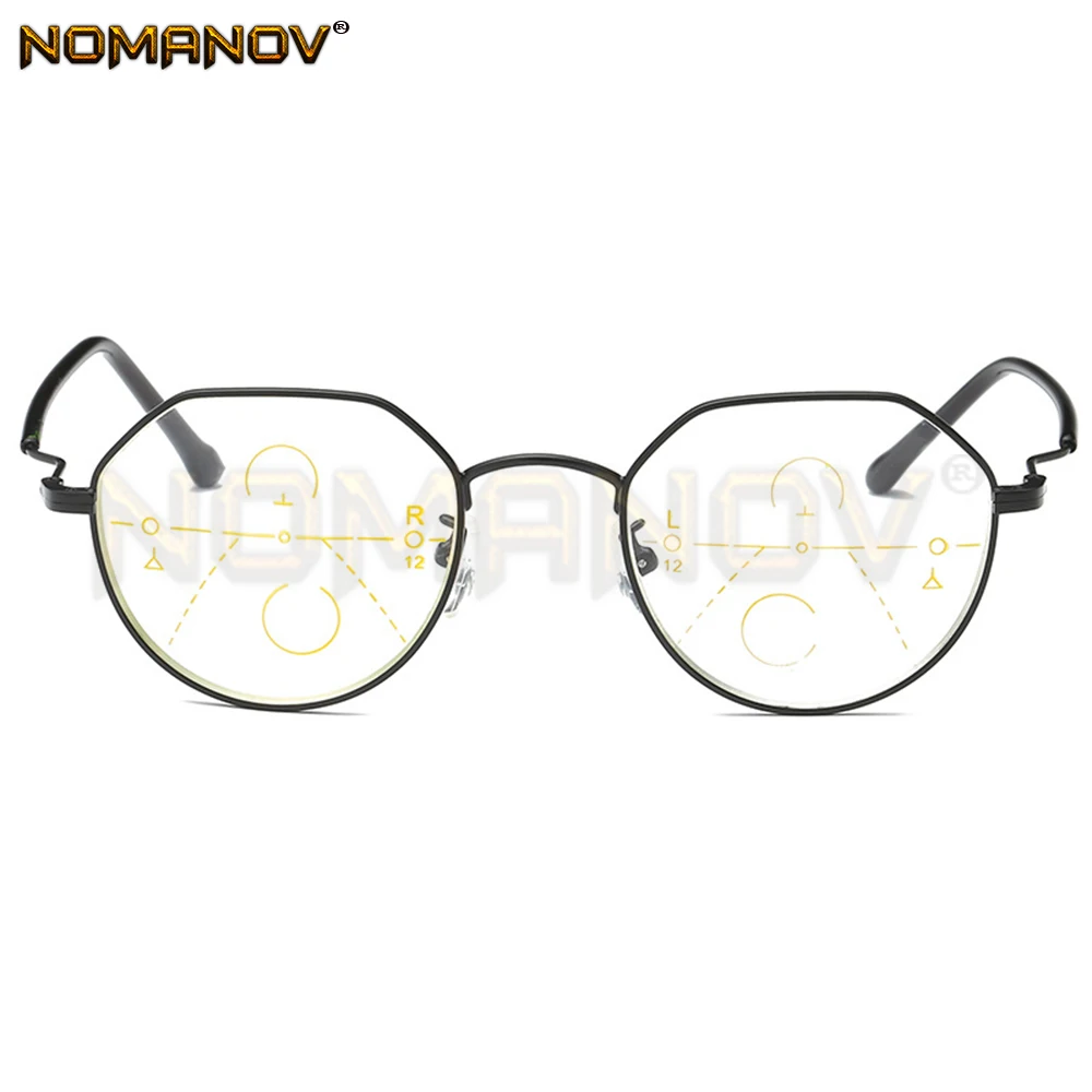 Индивидуальная многоугольная оправа ретро круглые очки для чтения с увеличенным