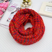 2020 New Fashion Winter Knitted Snood Scarf Women Warm Infinity Chunky Colorful Soft Circle Ring Scarf Loop Foulard Femme Top