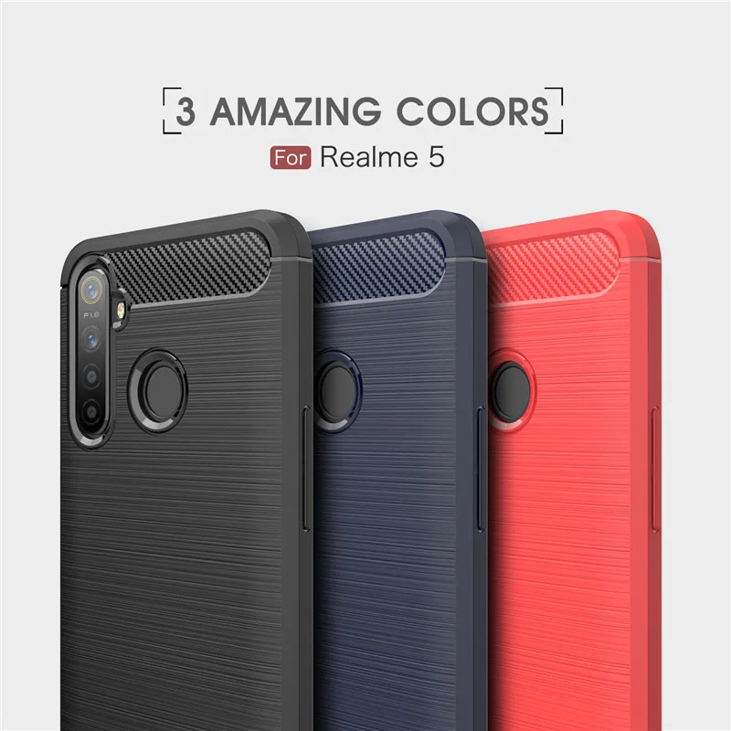 Чехол Realme 5i 5 мягкий силиконовый бампер из ТПУ противоударный чехол-накладка