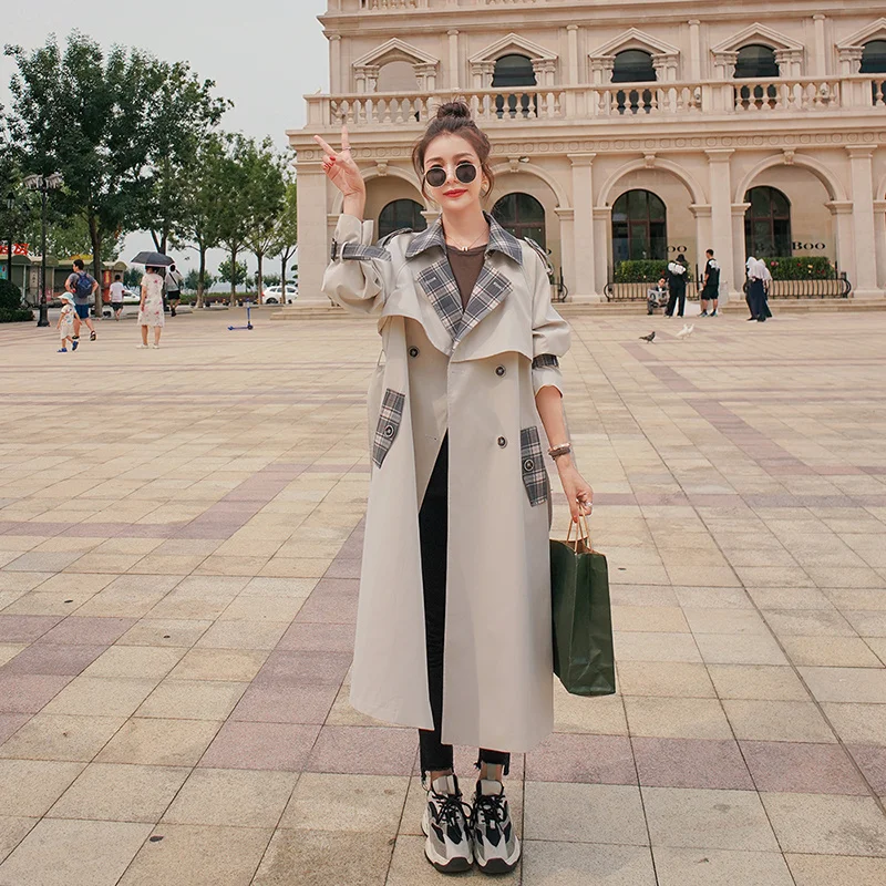 

Осенний тренчкот контрастных цветов, 2021