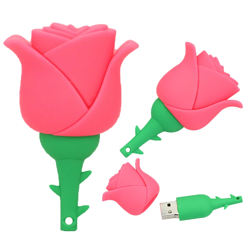256 32 4 16 8 ГБ USB флеш накопитель силиконовая Роза Флешка Гб 128 64 персонализированный