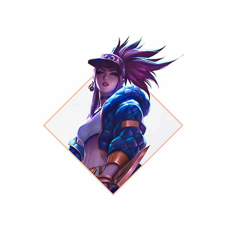 

13cm X 11.6cm Akali Kda Girl Funny Car Stickers Cartoon Vinyl Decal Sticker Car Truck Pinup SUV Decoration Scratch-Proof Sticker