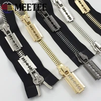 meetee 1pc 85100120cm 10 metal zipper double open two way large zippers for down jacket coat sewing zips diy repair kits zip