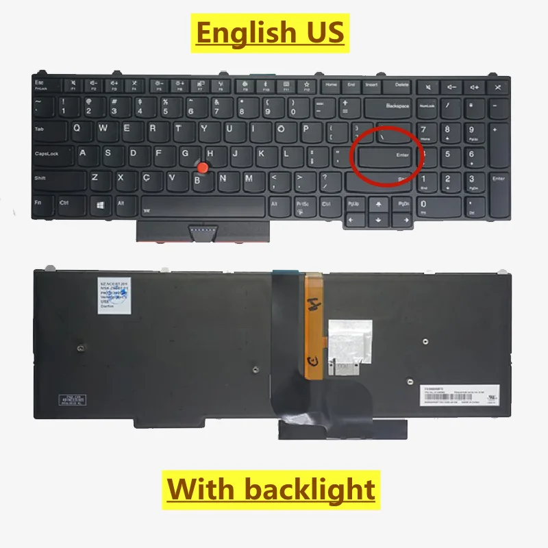 Клавиатура для ноутбука Lenovo Thinkpad P50/P70/P51/P71/p50 с английской подсветкой |