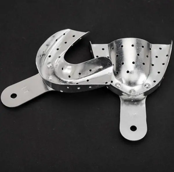 10 шт. стоматологический алюминиевый поднос с отверстиями для протезов|Модель зубов орто-металлическим