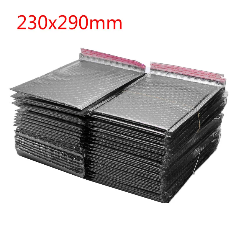 230x290mm silver 50 шт./партия, бумажные Конверты Сумки с золотым покрытием, различные спецификации, почтовые ящики, мягкий Почтовый конверт, пузырьковый почтовый пакет - Цвет: 230x290mm silver