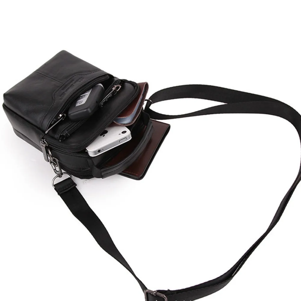 Men Genuine Leather Belt Hip Bum Waist Fanny Purse Pack Pouch High Quality Small Business Shoulder Messenger Cross body Bag |