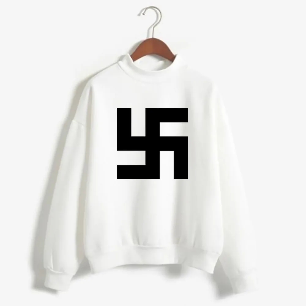 

Tokyo Swastika Avengers Print Sweatshirt Long Sleeve Round Neck Sweater
