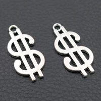 8pcs metal symbol hip hop style pendant usd charms steampunk charms wealth charms 33 15mm a2088
