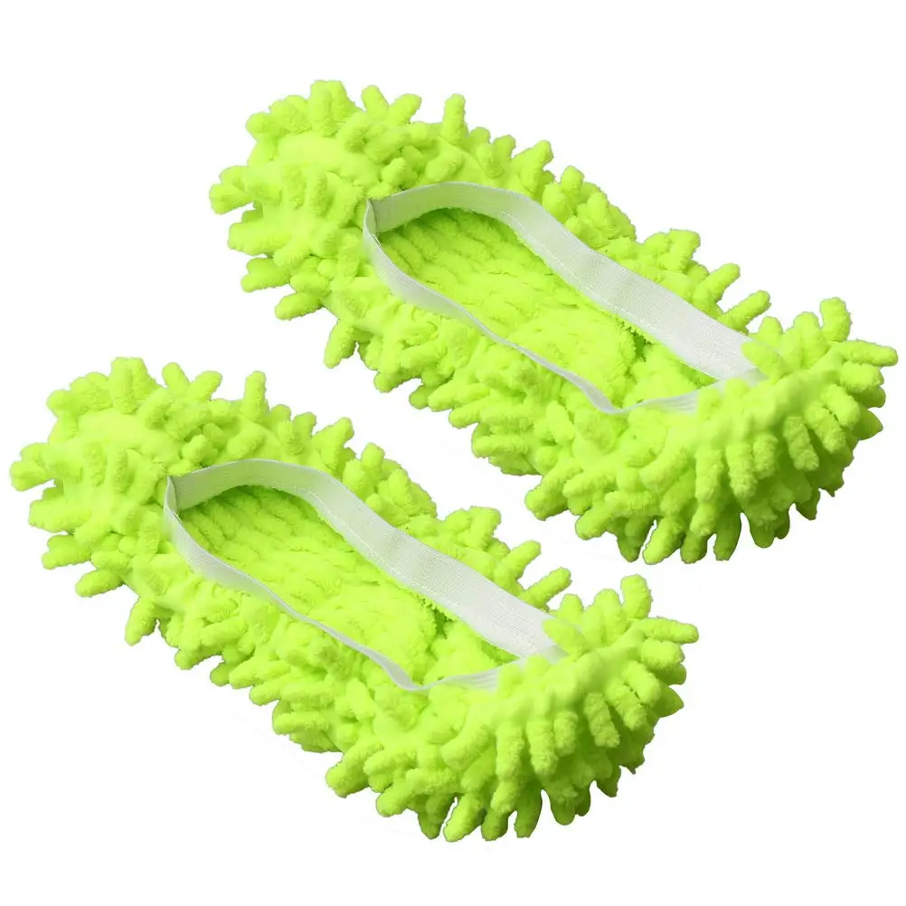 

3 Pairs/ 6PCS Mop Slippers, Microfiber Dust Mop Shoes Multifunction Floor Cleaning Shoe Covers Hair Cleaner Foot Socks Caps