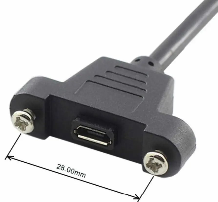 USB кабель для скрытого монтажа 2 0 Mini B штекер гнездовой с винтами|Компьютерные