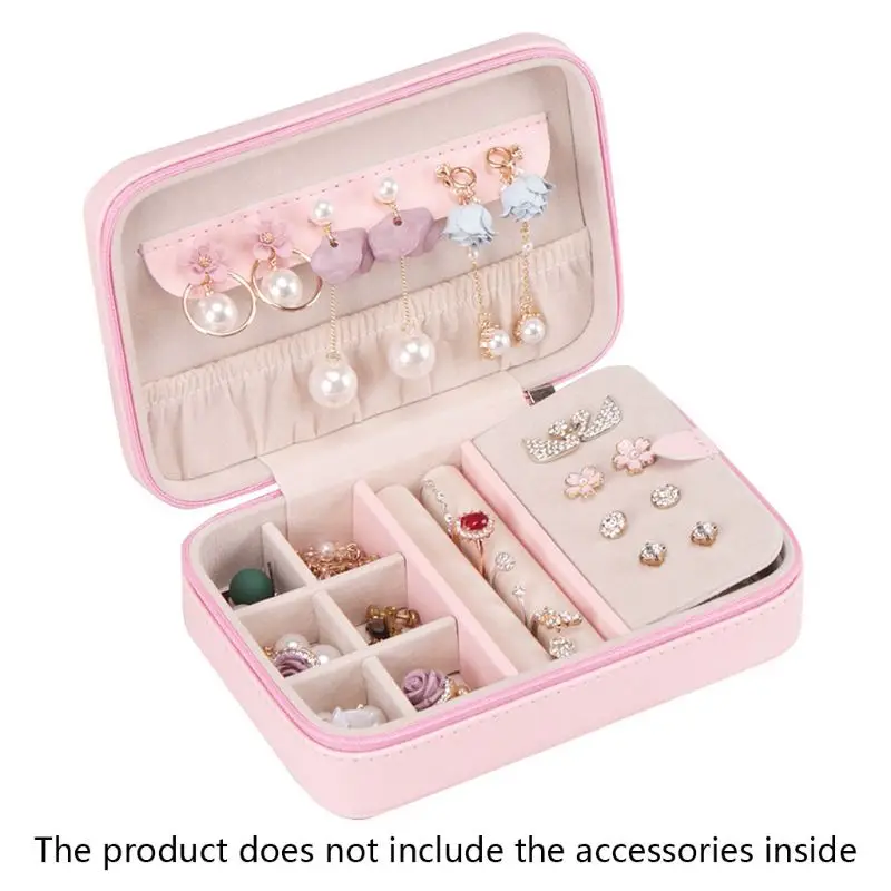 Многофункциональная простая шкатулка для украшений из искусственной кожи