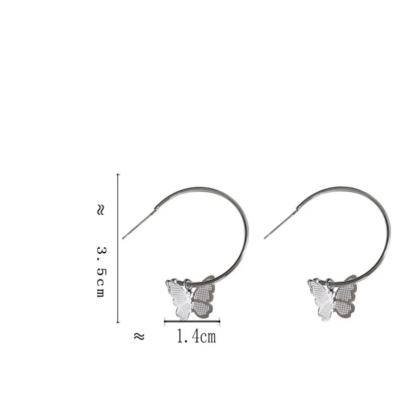 

Fashion temperament C word a bowknot earrings pendants ins wind earrings