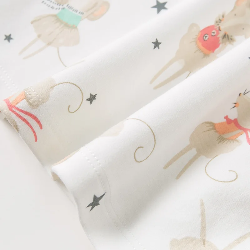 Dave bella/DB12190 Осенняя Пижама для девочек с мультяшным рисунком детское нижнее белье