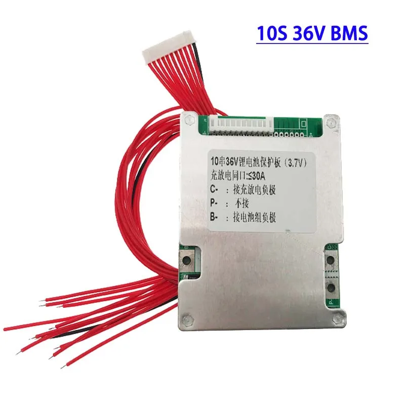 10S 36V 42V литий-ионный аккумулятор BMS система управления батареей для
