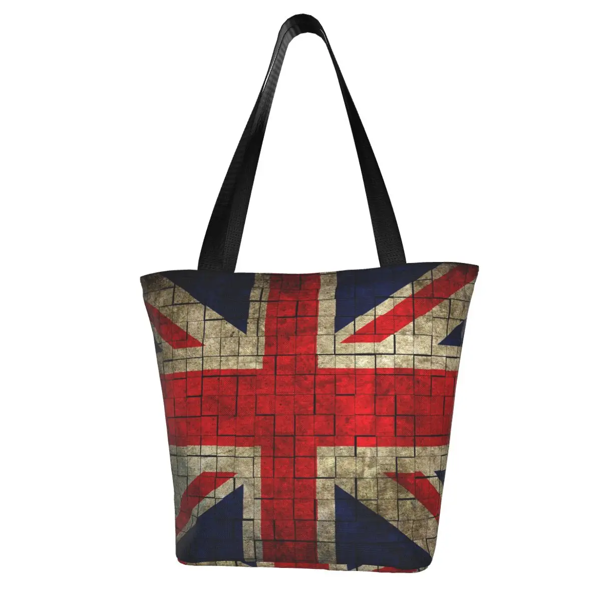 Union Jack Polyester outdoor girl handbag, woman shopping bag, shoulder bag, canvas bag, gift bag