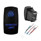 Навигации светильник кулисный переключатель, лазерная гравировка, ВКЛ-ВЫКЛ SPST светодиодный светильник с переключатель для автомобиля Лодка генератора сигналов произвольной формы, RV, автомобильные аксессуары, джемпер набор проводов