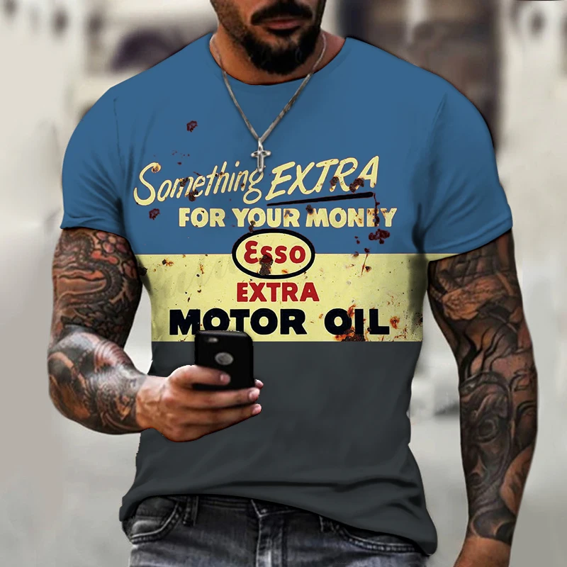 

Men's retro short-sleeved top summer new t-shirt fashion Harajuku ethnic alphabet printing t-shirt quick-drying oversized t-shir