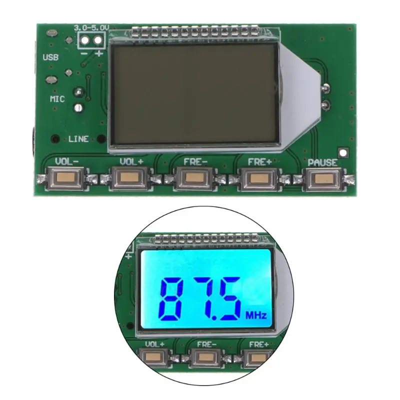 DSP PLL 87 108 МГц цифровой беспроводной микрофон Стерео FM передатчик Модуль