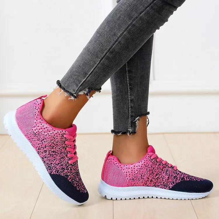 

Женские кроссовки, модная дышащая сетчатая повседневная обувь, кроссовки на платформе, мужские слипоны на платформе, прогулочная обувь для ...