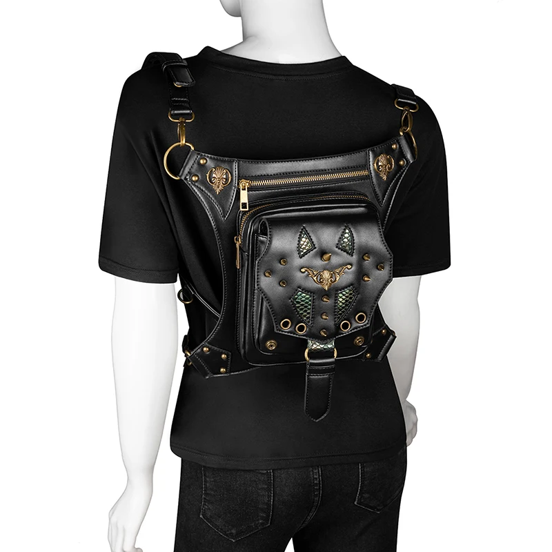 Сумка-мессенджер для мужчин и женщин черная кожаная поясная сумка в стиле