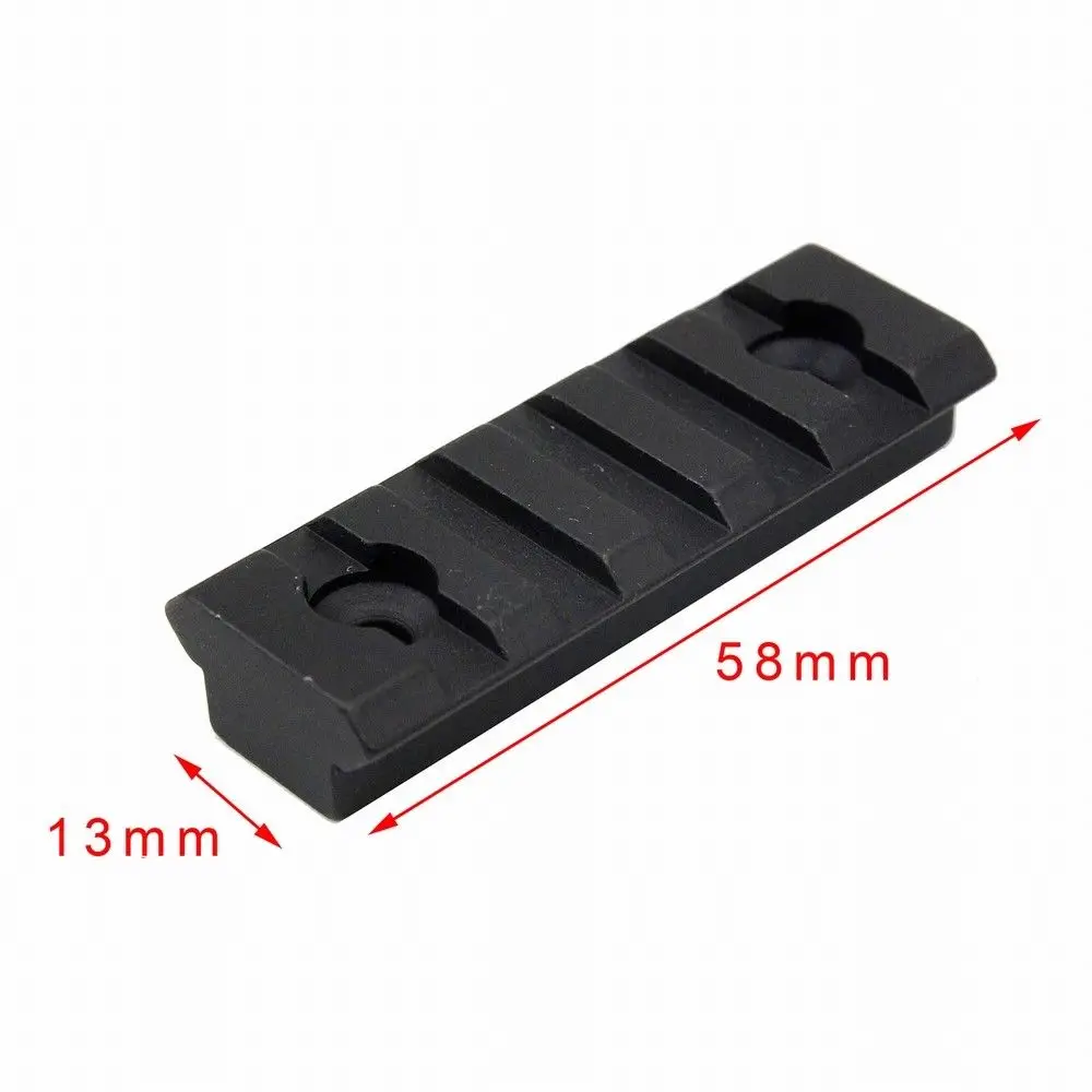 2 дюйма Picatinny Weaver 5 слотов рельсовая секция для ключа Mod Handguard система съемные крепления для охоты на открытом воздухе - Цвет: Черный