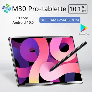 10 inch tablet pc m30 pro android tablet 8gb ram 256gb rom tablet osu 10 core ttablet drawing android 10 0 windows tablet free global shipping