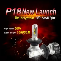 1 set h7 p18 led headlight super bright h4 h8 h9 h11 9005 9006 hb3hb4 9012 hir2 cutting line focus beam turbo fan 104w 18000lm