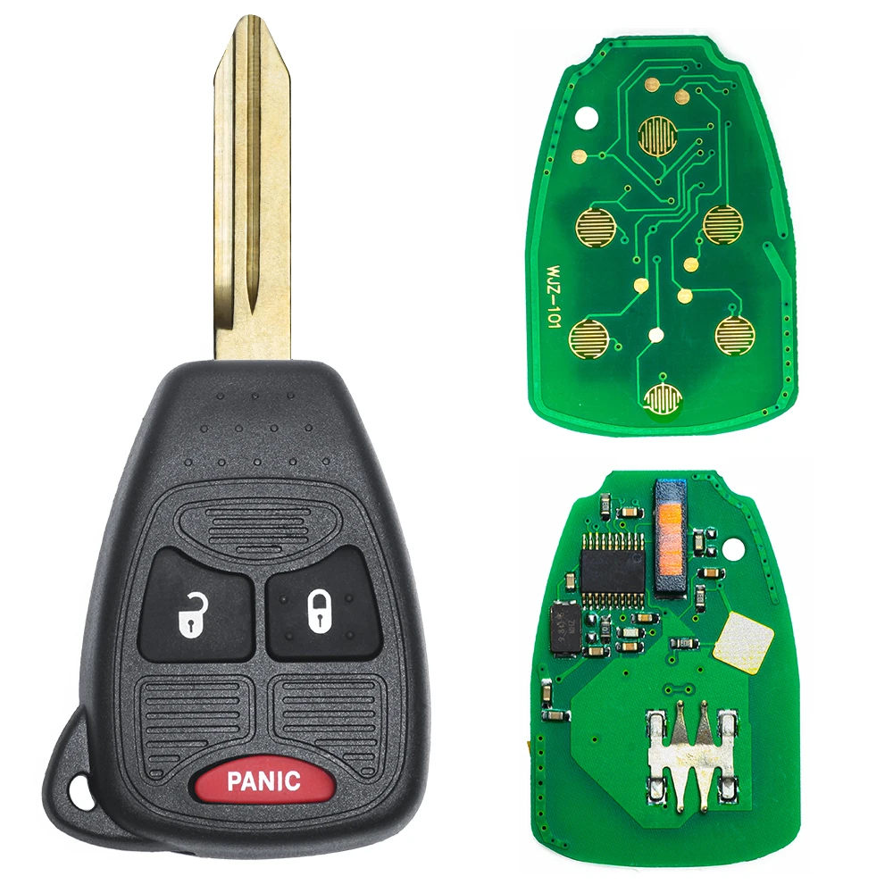 Keyecu Remote Car Key Fob 3 pulsanti 315MHz con Chip ID46 per Chrysler 200 300 PT Cruiser Sebring Aspen Nitro RAM OHT692427AA