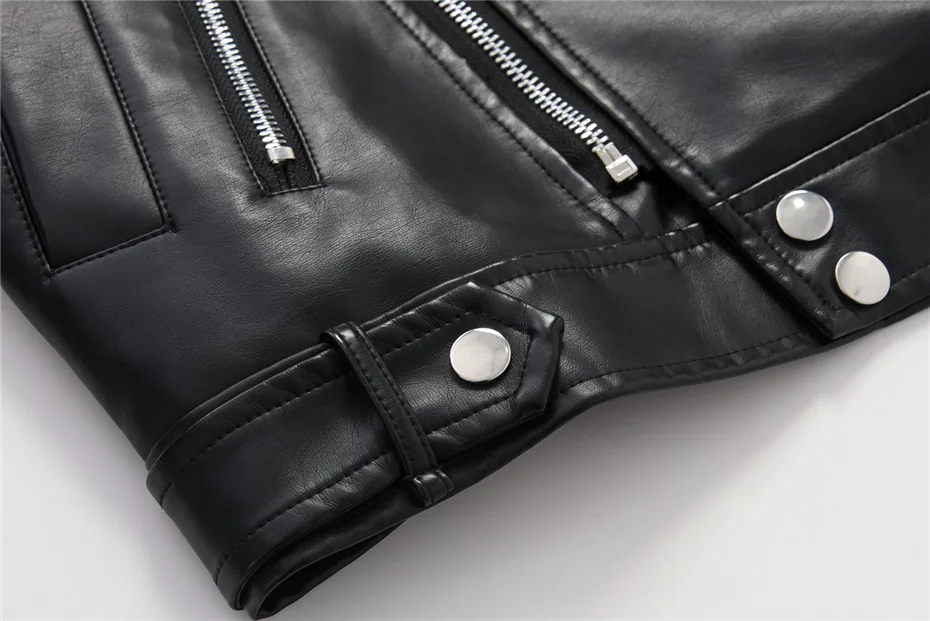 

New Loose PU Faux Leather Jacket Women Classic Moto Biker Jacket Autumn Winter Lady Basic Coat Plus Size Outerwear