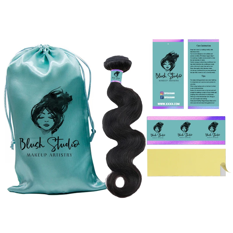 450 шт. Пользовательский логотип печатный набор для упаковки волос пучок