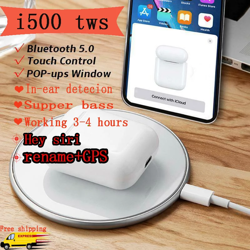 i500 tws super copy Air 2 беспроводные bluetooth наушники Смарт сенсор наушники pk H1 чип i200 i1000 i50000 i9000